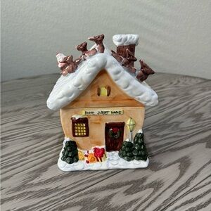 Vintage Corning Factory Ceramic Christmas Cookie Jar